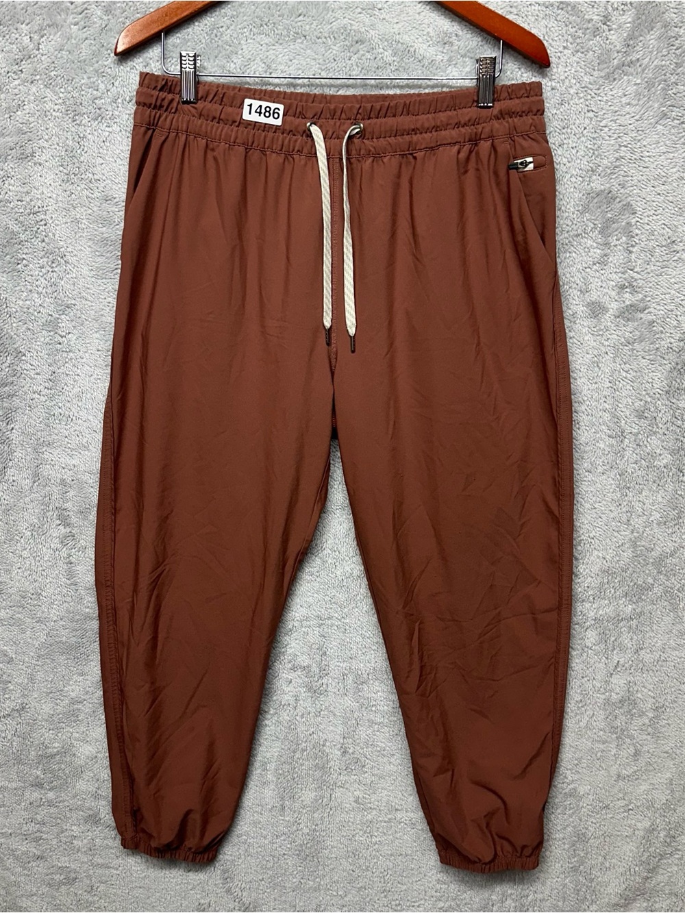 Vuori Ripstop Jogger Pants Brown Elastic Waist Drawstring Women’s XL